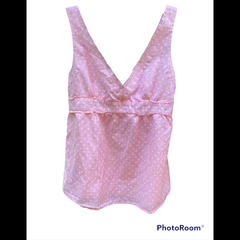 Lilly Pulitzer Pink Polka Dot Sleeveless Top